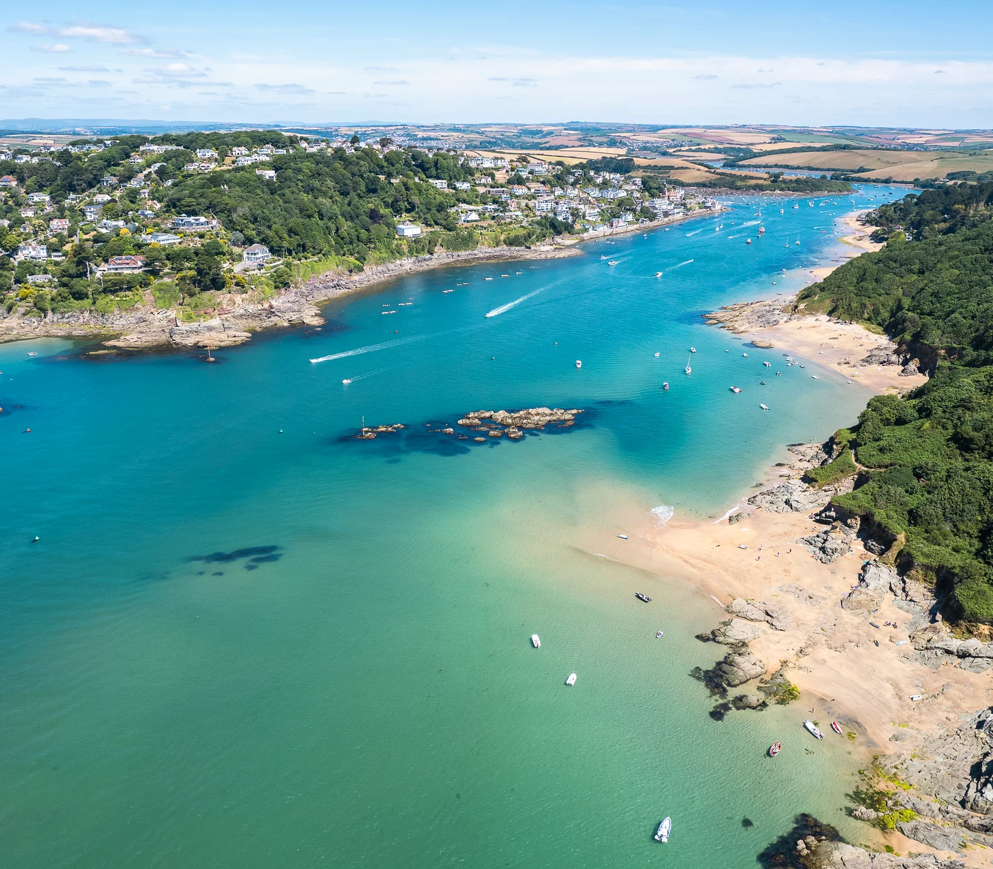 Aerial view of East Prawle and the South Devon coast