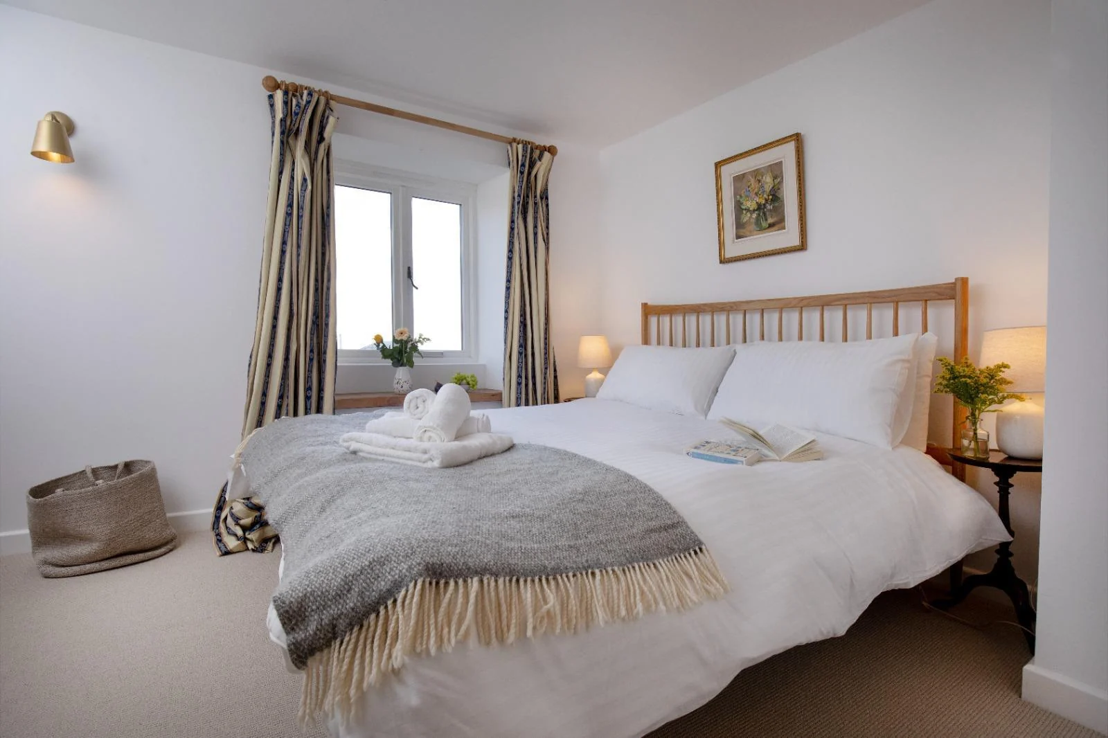 First king-size bedroom at One Town Cottage